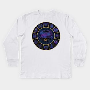 Cancer: the crab Kids Long Sleeve T-Shirt